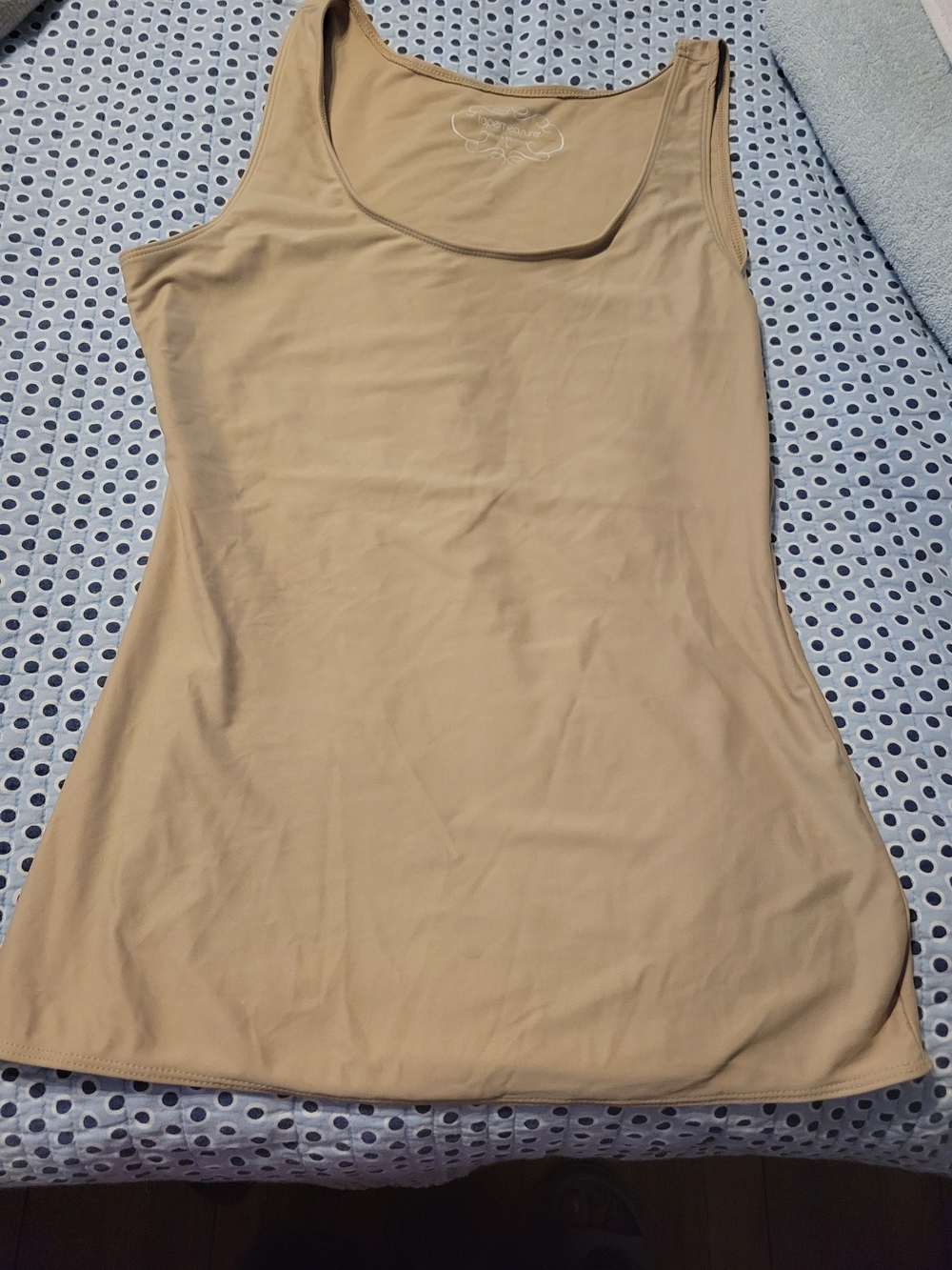 Seamless Beige Shaping Tank - Lightweight Smoothing Layer